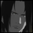 Pixelated grayscale image of a character's face with long hair, next to stylized text reading 'AnimeIM' and 'com' on a black background.