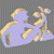 A static pixelated icon shows a light purple figure with golden accents holding a flower, next to green text reading "Original Icons .com" on dark background.