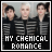 identical pixelated images showing four people in dark striped shirts with text "MY CHEMICAL ROMANCE" below, each image slightly blurred or altered