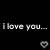 Black background with white pixelated text and four heart symbols arranged in a pattern
