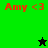 Green and black background split into four quadrants with red text 'Amy <3' in each, featuring a black star on green and a green star on black.