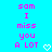 Pixelated text on cyan background with two heart symbols, one static and one animated.