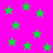 Green stars scattered across a bright pink background with no visible motion or text.