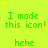 Green text on bright yellow background with repeated phrases and scattered stars, partially cropped at bottom right.