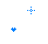 Blue pixelated icons on white background: two heart shapes, a cross with four dots, and a small plus sign.