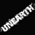 Pixelated black-and-white animated contact sheet showing two frames of a promotional graphic for Unearth with text and diagonal logo elements.