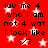 Red background with white stars and black text reading 'luv me 4 who i am not 4 wat i look like </3' in a pattern
