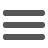 Three horizontal dark gray bars with rounded ends, each separated by a white space, set against a light gray background.