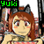 Pixelated character with brown hair and cat ears, wearing a green and red outfit, with green text reading 'yuki' above.