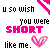 Pixelated static image with black and pink text on white background featuring a heart symbol.