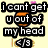 Text-based icon with 'i cant get u out of my head' and '<3' on yellow background, alongside black silhouette couple kissing forming heart shape.