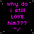 A static digital image with repeated text in bright pink on a black background, featuring small white dots scattered across the surface.