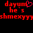 Red pixelated text on black background with heart symbol replacing 'u' in 'dayum' and repeated 'shme' text.