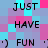 Pixelated text and emoticons on a checkered background with cyan, pink, purple, and blue squares.