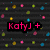 Pixelated image with four distinct sections: top-left has pink text on dark background with colored dots, top-right shows pink fabric and text, bottom-left displays colorful paperclips with text, bottom-right is blank.