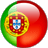 Static circular icon featuring the Portuguese flag design with a glossy 3D effect on a gray background.