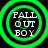 Four identical circular icons with green concentric rings and white text reading "FALL OUT BOY" on a black background.