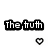 Black and white pixelated text arranged in a with small heart symbols, displaying phrases about breath and apology