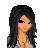 Pixel art of a woman with long dark hair and blue eyes, next to pink text reading 'cute asian' and multiple 'single' variations in different pink shades.