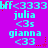 Pixelated text and symbols on a bright purple background with cyan and red accents, arranged in repeating patterns