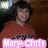 A pixelated image shows a person in an orange top with dark hair, next to pink text reading 'Mary+Chri' and 'A&F' on white background.