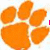 Orange paw print icon with purple text 'Go Tigers!' on gray background.