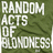 Green background with pixelated text and a small image of a person in a green shirt, displaying phrases about randomness.
