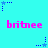 Pixelated cyan background with pink text and blue star animations; three of 'britnee' text and star patterns