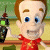 A pixelated cartoon character in a red shirt with blue eyes and brown hair stands next to green text reading "Original Icons .com" on a dark green background.
