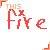 Animated pixel art icon with repeating text 'THIS IS OUT OF CONTROL' and stylized 'fire' in red, orange, yellow hues on white background.