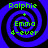 Four identical spiral-patterned icons with blue and black swirls, green text reading 'Rolphie + Emma 4-ever' arranged in a