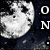 four showing a moon image with overlaid text in multiple languages and styles, including Japanese characters and English names