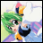 A pixelated anime-style character with green hair and a rainbow hat on the left, next to black background text reading "Anime IM" above smaller "COM" on the right.