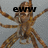 Pixelated spider-like figure with multiple limbs, two versions side-by-side showing text changes from 'ewww' to 'I hate spiders' on gray background.