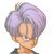 Pixelated character with light purple hair, closed eyes, and a slight smile against white background.