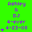Green background with purple text displaying 'Ashley & DJ 4-ever 4-23-08' and small star symbols, showing animation changes in symbol count across frames.