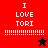 Four display "I LOVE TORI" text with dotted lines and stars; red, dark red, black, and maroon backgrounds show color variations