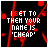 Black background with red splatter effects and white pixelated text reading 'BET TO THEN YOUR NAME IS 'CHEAP''.