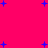 Static image of scattered blue plus signs on a bright pink background with no visible text or additional elements.