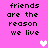 Pixelated text on pink background with white heart symbols, animated to change heart colors.
