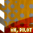 identical static images showing a red and orange object with text "OH, PLOT" on a patterned background