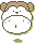 Four pixelated cartoon hamster faces with brown hair, pink cheeks, and varying mouth expressions arranged in a on gray background