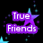 Pixelated text and shapes on a black background with purple, pink, and blue elements.