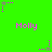 Green background with repeated pink 'Molly' text and scattered star-shaped pixel clusters in purple, gray, and magenta.