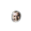 Nine circular headshots arranged in a on white background, each with distinct facial expressions and hair styles
