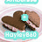 Animated icon shows chocolate sandwich cookies on a plate with text overlays changing from 'HayleyB60' to 'YUMMY LOL OMG COOL ME' and repeating 'ME ME ME!' in purple bars.