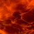 Animated contact sheet showing six frames of a fiery animation with text elements against black backgrounds, displaying sequential changes in fire patterns and text visibility.