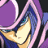 A 48x48 pixel buddy icon featuring a Yu-Gi-Oh! character with purple and pink hair on the left, next to green text reading "Original Icons .com" on a dark background.