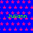 Blue background with repeating pink star pattern, green text 'Juliann' repeated across the image, and a solid gray rectangle in the bottom-right corner.