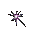A star-shaped icon with purple and black rays radiating from a white center, displayed in multiple sizes across three
